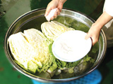「キムチ用野菜の前処理に天日製塩を使う理由」画像